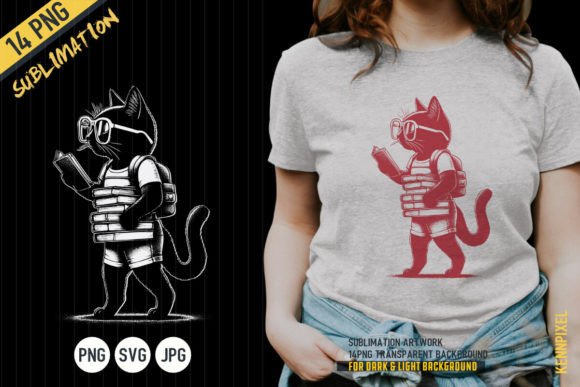 Cat Girl Reading Holding Books Shirt SVG Review