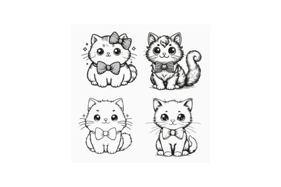Creative Cat Icon Line Art Vector Art Review