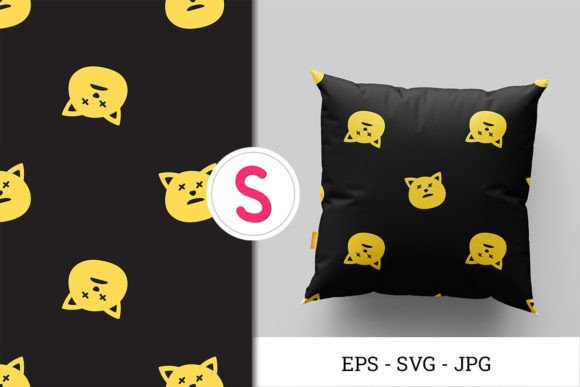 Cute Face Cat Seamless Pattern Review