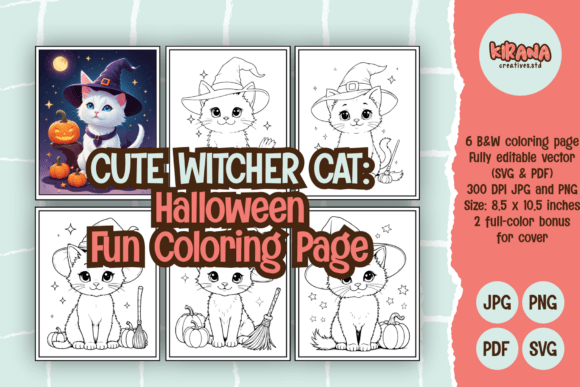 Cute Witcher Cat Halloween Fun Coloring Review