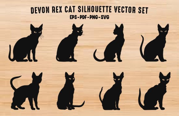 Devon Rex Cat Silhouettes Vector Bundle Review