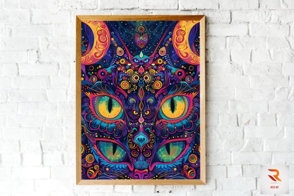 Fantastic Trippy Cat Wall Art Review
