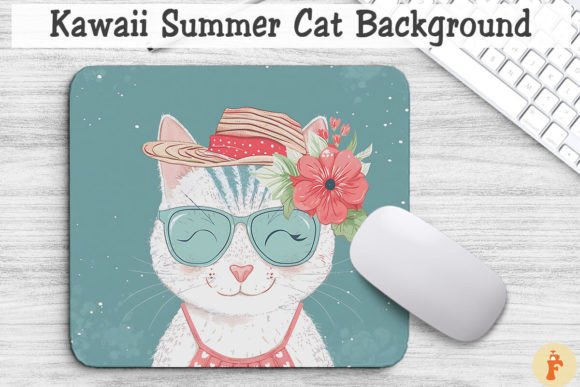 Kawaii Summer Cat Background Review