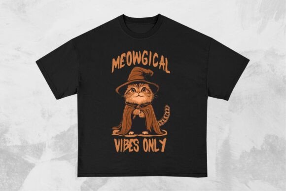 Meowgical Vibes Only Funny Cat Design Review