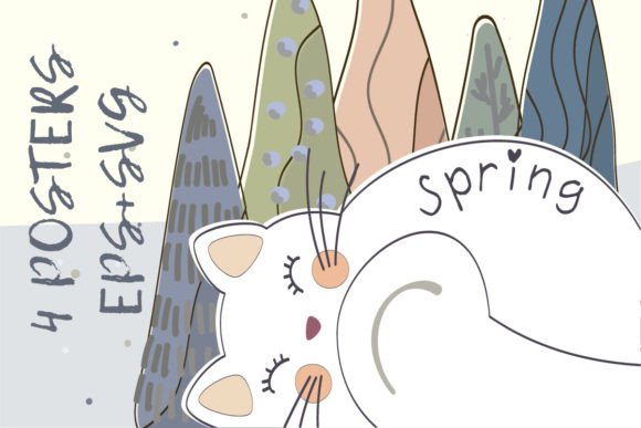 Poster 4 Seasons - with a Cat Embroidery Review