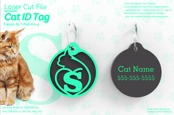 S Cat ID Tag Laser Cut File SVG Review