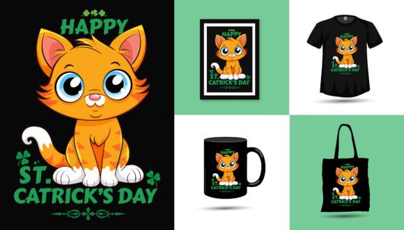 St Patricks Day Cat Tshirt Design Review