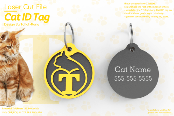 T Cat ID Tag Laser Cut File SVG Review